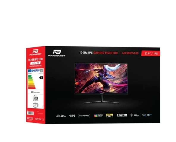 PowerBoost 23,8" 100Hz IPS Frameless VGA+HDMI LED Gaming Monitör - 3