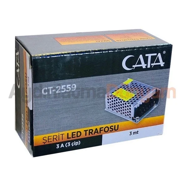 Cata Ct-2559 3 Amper Klemensli Şerit Led Trafosu 36W Slim Model - 2