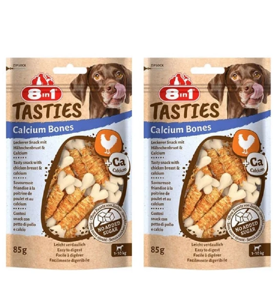 8in1 Tasties Calcium Bones Tavuk Sargılı Köpek Ödülü 85 Gr. x 2 Adet - 4