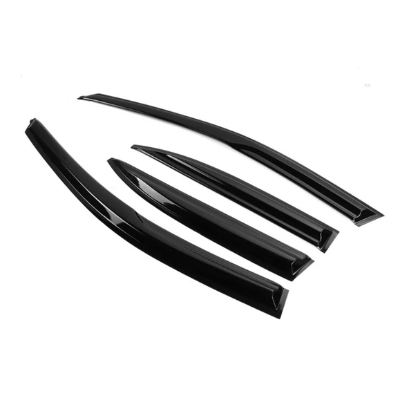 Hyundai Getz 2002–2011 Uyumlu Mugen Cam Rüzgarlığı Seti Piano Black 4'lü İthal Parlak Siyah - 6