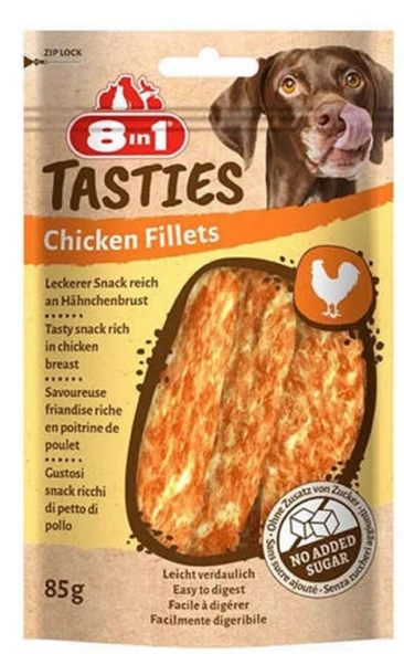 8in1 Tasties Chicken Fillets Tavuk Fileto Köpek Ödülü 85 Gr. - Resim 2