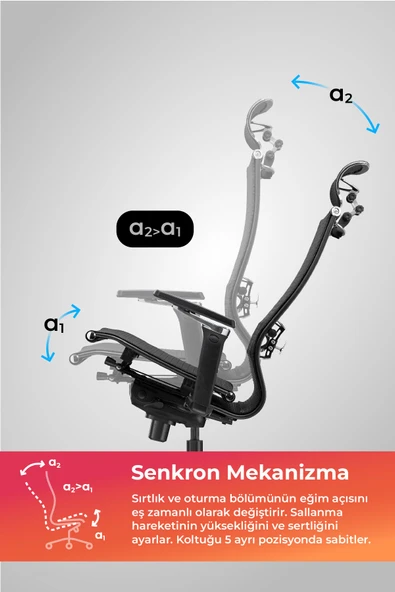 Samurai Ergonomik Ofis Sandalyesi / Yönetici Koltuğu - 511.F.15.AA - 3