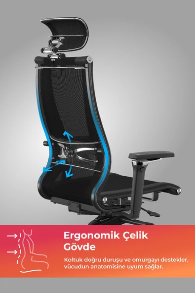 Samurai Ergonomik Ofis Sandalyesi / Yönetici Koltuğu - 511.F.15.AA - 2