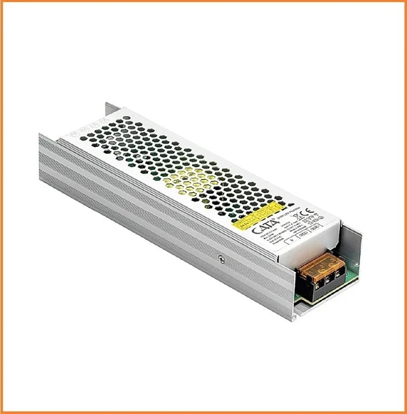 Ct-2561 17 Amper Adaptör Klemensli Şerit Led Trafosu 200W Slim Model