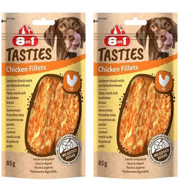 8in1 Tasties Chicken Fillets Tavuk Fileto Köpek Ödülü 85 Gr.x 2 Adet - 2