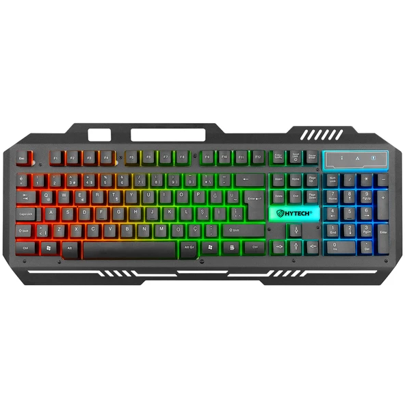 Hytech HKM-x86 Quin Siyah Gökkuşağı Zemin Aydınlatmalı Gaming Kablolu Klavye+Mouse Set - 3