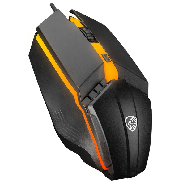 Hytech HKM-x86 Quin Siyah Gökkuşağı Zemin Aydınlatmalı Gaming Kablolu Klavye+Mouse Set - 2