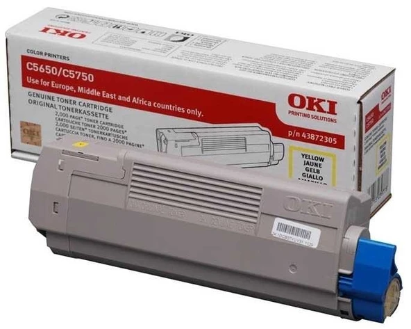 Tonersepeti Oki C5650-43872321 Sarı  Toner - Resim 2