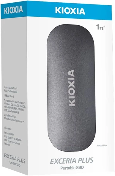 Kioxia Exceria Plus 500 GB LXD10S500GG8 SSD USB 3.2 Taşınabilir Disk Outlet - 2