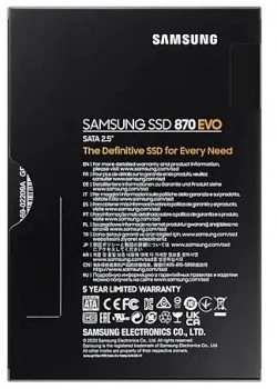 Samsung Hdd Ssd 1Tb M2 Nwme 1Tb 870 560/530Mb/S Evo Mz-77E1T0Bw Ssd (Resmi Distribütör Garantili) - 5