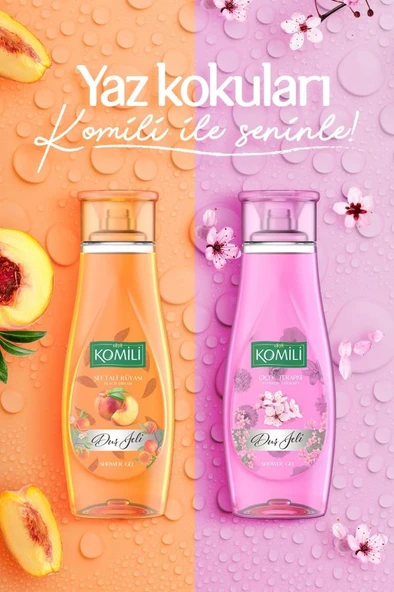 Komili Şeftali Rüyası Vegan Duş Jeli - Şeftali Ve Yaz Meyveleri Kokulu - 500 ml - 4