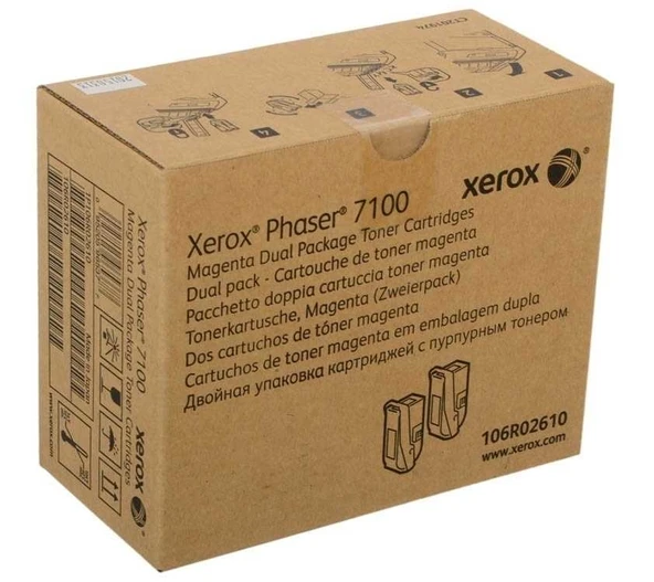 Tonersepeti Xerox Phaser 7100 106R02610 Kırmızı  Toner 2'Li Paket ürün görseli
