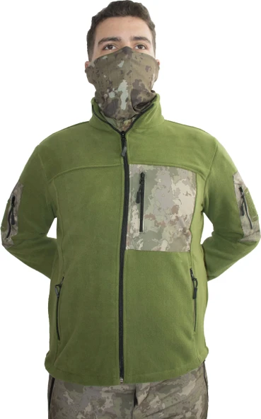 TSK PİYADE KAMUFLAJ HAKİ POLAR MONT