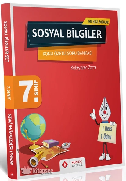 7. Sınıf Sosyal Bilgiler Konu Özetli Soru Bankası Sonuç Yayınları