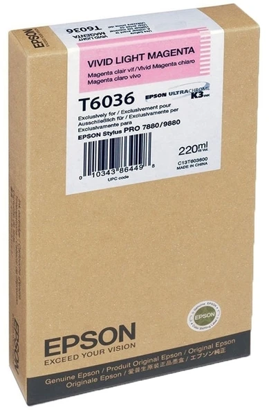 Tonersepeti Epson T6036-C13T603600  Açık Kırmızı Kartuş - Resim 2