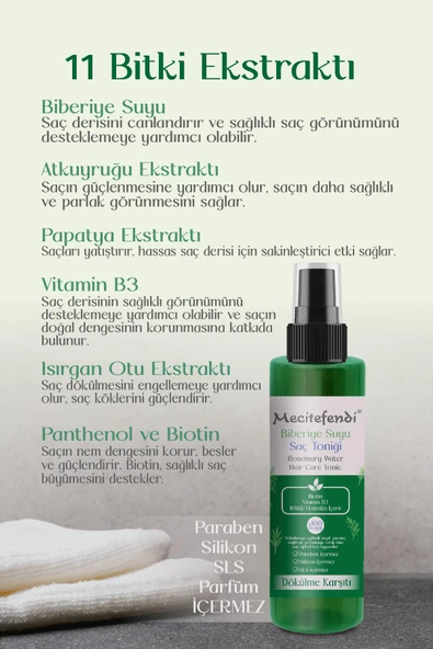 Biberiye Saç Bakım Seti Bukle - Biberiye Suyu Saç Toniği  11 Ekstraktlı (150 ml x 2 Adet) + Biberiye - 6