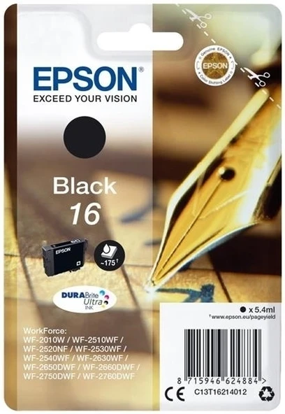 Tonersepeti Epson T1621-C13T16214020 Siyah  Kartuş