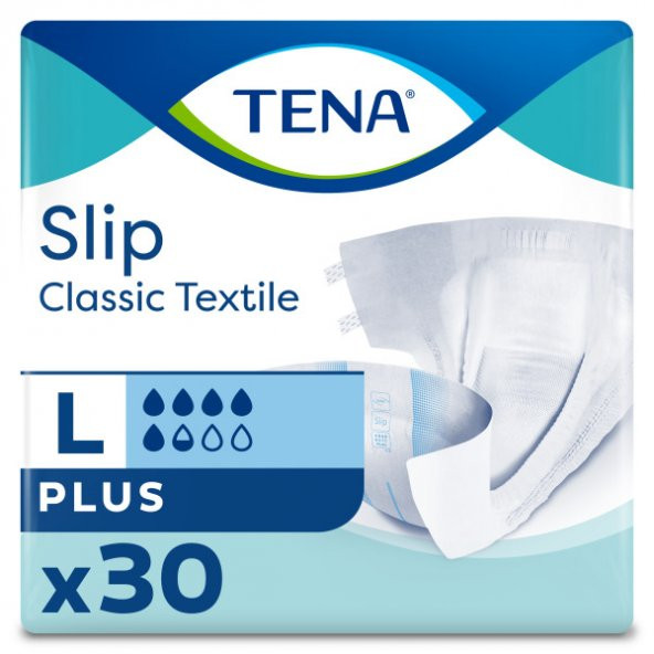 Tena Slip Classic Tekstil 5,5 damla Büyük Boy Large Belbantlı Hasta Bezi 30lu paket