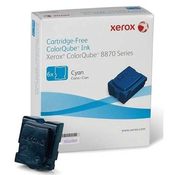 Tonersepeti Xerox ColorQube 8870-108R00958  Mavi Kartuş  - 6'Lı
