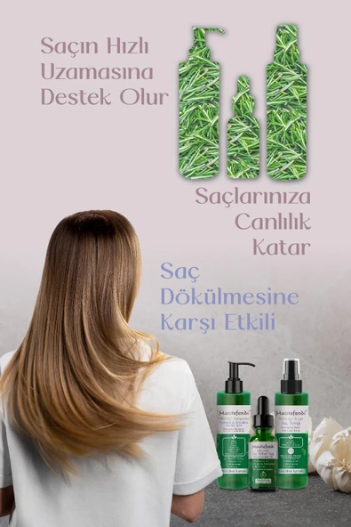 Biberiye Saç Bakım Seti Pür - Biberiye Şampuan 150 ml + Biberiye Suyu Saç Toniği 11 Ekstraktlı 150 m - 3