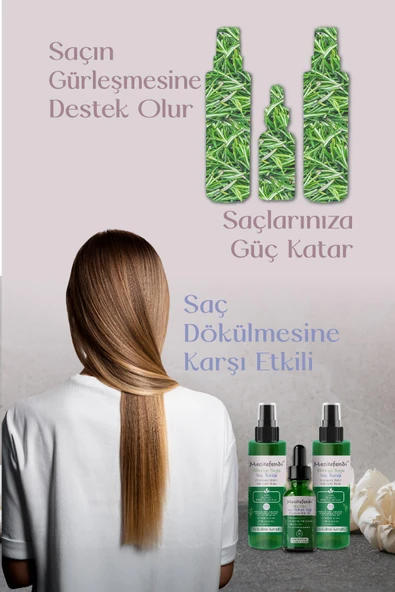 Biberiye Saç Bakım Seti Bukle - Biberiye Suyu Saç Toniği  11 Ekstraktlı (150 ml x 2 Adet) + Biberiye - 3