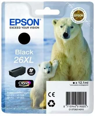 Tonersepeti Epson T26XL C13T26614020  Siyah Kartuş