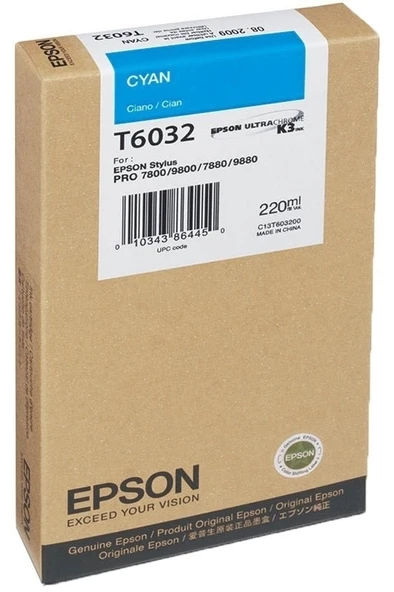 Tonersepeti Epson T6032-C13T603200  Mavi Kartuş