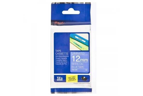 Tonersepeti Brother TZ-535 Mavi Üzerine Beyaz Etiket 12mm ürün görseli