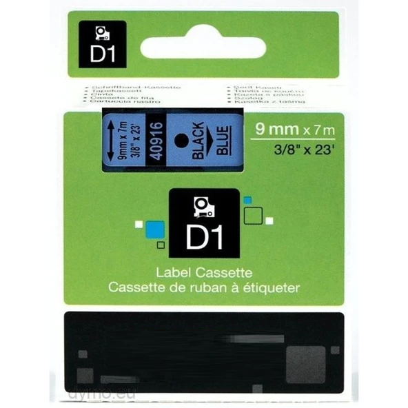Tonersepeti Dymo 40916 Mavi Üzerine Siyah Muadil Etiket - 3