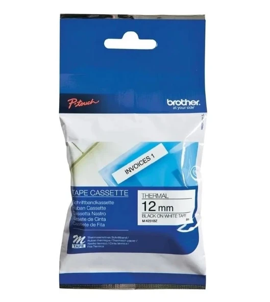 Tonersepeti Brother M-K231BZ Siyah Beyaz  Lamine Etiket 12mm - 2