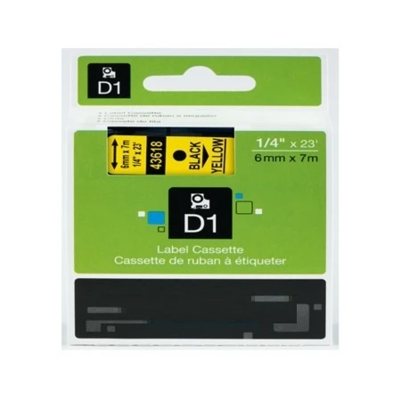 Tonersepeti Dymo 43618 Sarı Üzerine Siyah Muadil Etiket - 3