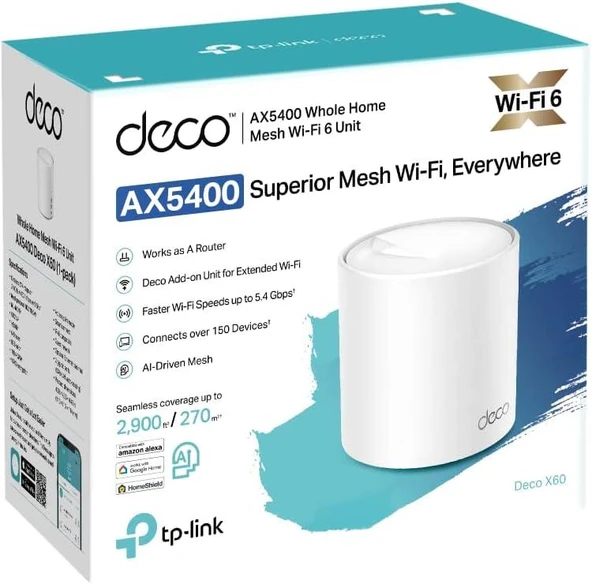 TP-Link Deco X60 3000 Mbps 1'li Router Outlet - Resim 3