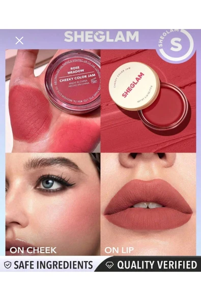 SHEGLAM Cheeky Color Jam-afternoon Peach 6 Shades Multi-use Cream Blush Lip Cream