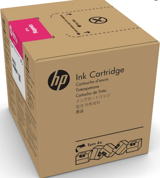 Feyza Bilişim HP 871C Magenta 3 Litrelik Kırmızı Orijnal Latex Mürekkep Kartuşu (G0Y80C) - 1