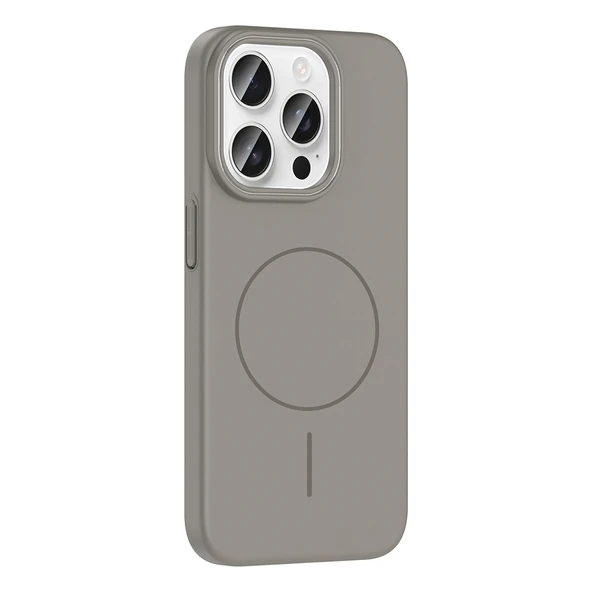 Apple iPhone 15 Pro Max Kılıf Magsafe Şarj Özellikli Silikon Kapak (RUBY) - 5