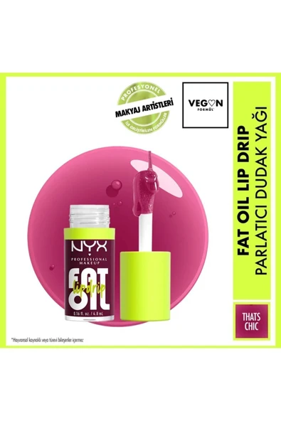 NYX Professional Makeup Fat Oil Lip Drip Parlatıcı Dudak Yağı