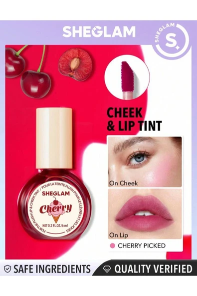 SHEGLAM Für den Flush Lip & Cheek Tint – Cherry Picked - 4