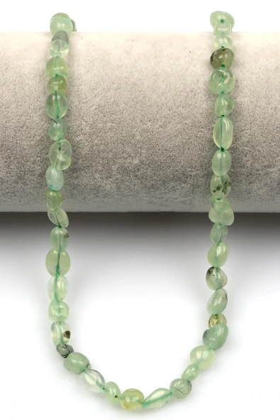 Prehnite Doğal Taş Dizi 6 x 8 mm Mercimek Kesim - Resim 2