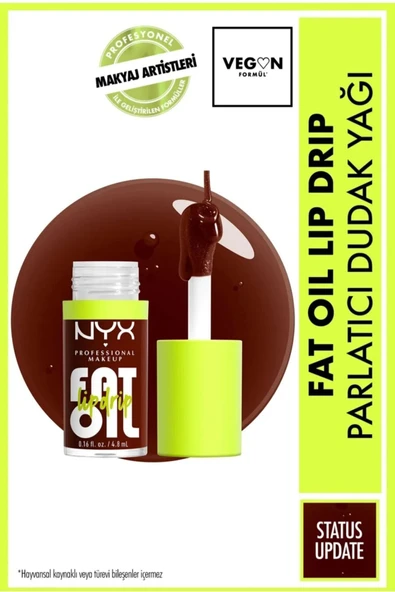 NYX Professional Makeup Fat Oil Lip Drip Parlatıcı Dudak Yağı