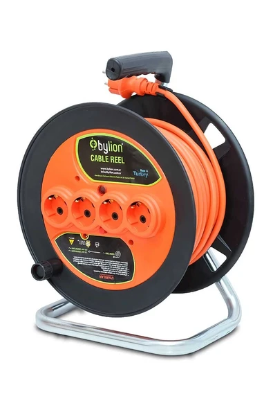 Bylion PMK-50325-F 3X2.5 TTR 50m Plastik Kablo Makarası