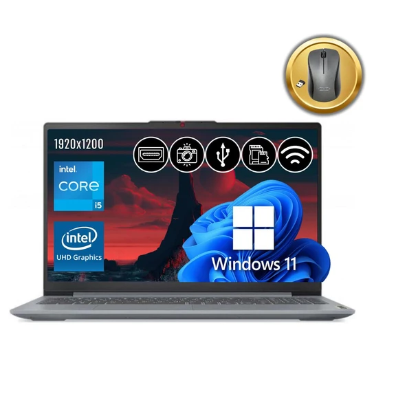 Lenovo Ideapad Slım 3  I5-12450H 8GB 1TB M.2 SSD 83ES0033TR ATL22 16" W11Pro Notebook+Mouse