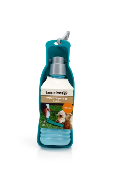 Beeztees Köpek Seyahat Su Şişesi, Mavi, 24,5x6,5x6,5cm, 250ml - Resim 3