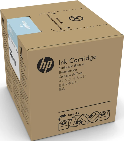 Feyza Bilişim HP 871C Light Cyan 3 Litrelik Açık Mavi Orijnal Latex Mürekkep Kartuşu (G0Y83C) - 1