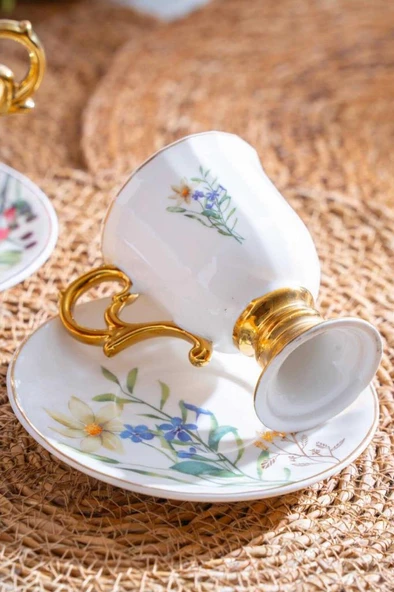 Acar KAI-07517 Lansy 6lı Kahve Fincan Takımı Karışık - 2