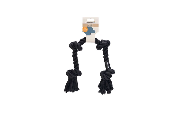 Beeztees Köpek Oyuncağı, Dört Düğümlü Diş İpi, Pamuk İplerden, Siyah, 57x6x5cm, 270gr - Resim 2