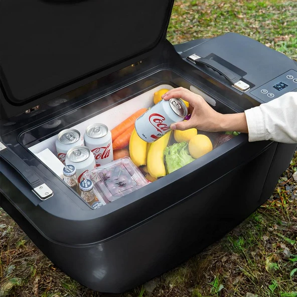 Acopower T35 12/24Volt 33Litre Tesla Model Y ile Uyumlu Kompresörlü Outdoor Oto Buzdolabı - Resim 8