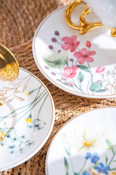 Acar KAI-07517 Lansy 6lı Kahve Fincan Takımı Karışık - 4