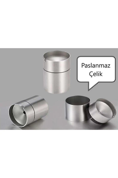 Maxiflow  Saral Brothers Dekoratif Paslanmaz Çelik Küllük 9cm ürün görseli