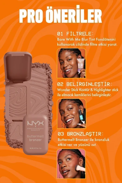 NYX PROFESSİONAL MAKEUP Buttermelt Bronzer - 02 All Buttad Up - 6