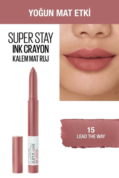 MAYBELLİNE NEW YORK Kalem Ruj - Sw Superstay Ink Crayon 15 Lead the Way 30174184 - 2